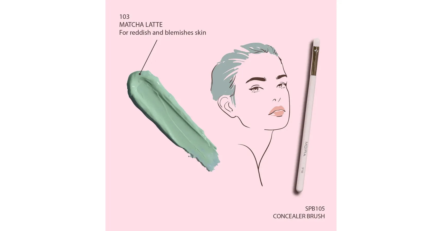MOIRA Lavish Color Correcting Concealer - Matcha Latte