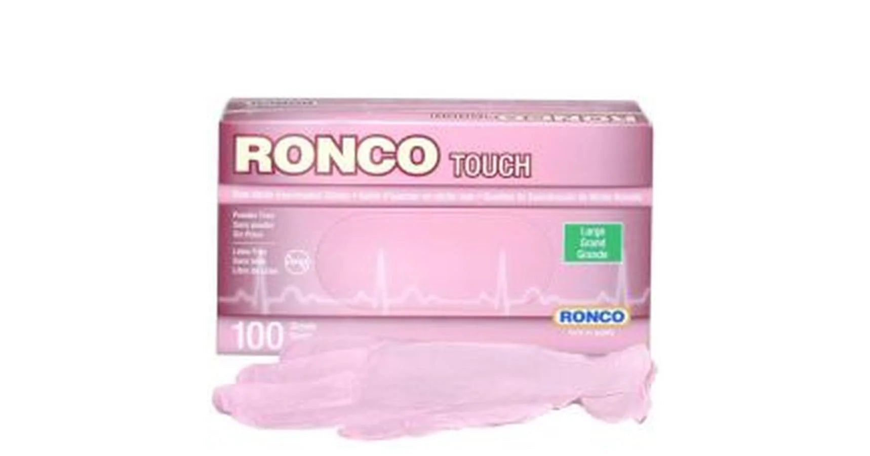 Gloves - Ronco Nitrile Pink (Powder-free) Medium (100/Box)