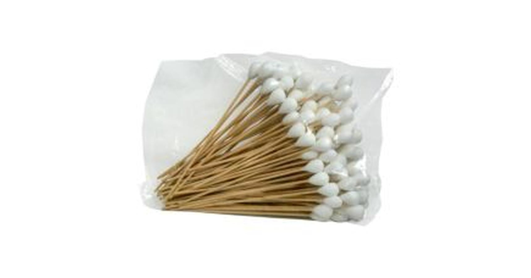 Cotton Swab (Wooden Handle, Big Head, 6") (100/pack)