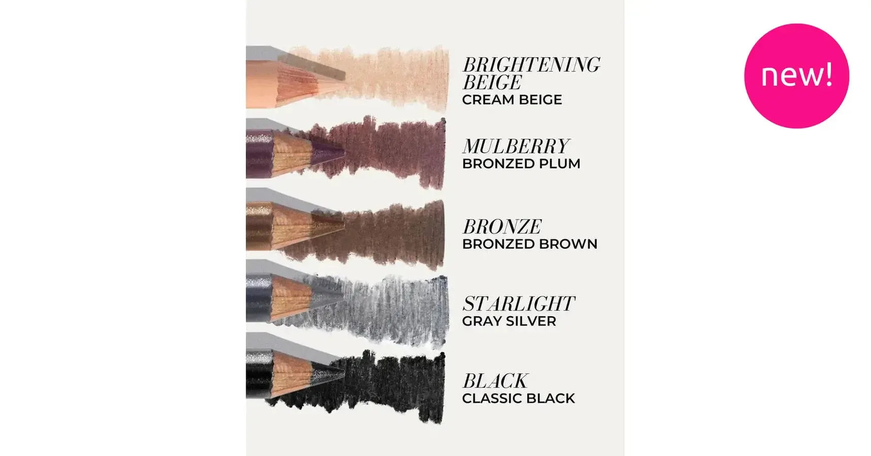 TESTER Fitglow Vegan Pencil Eye Liner (1.1g) - various colours