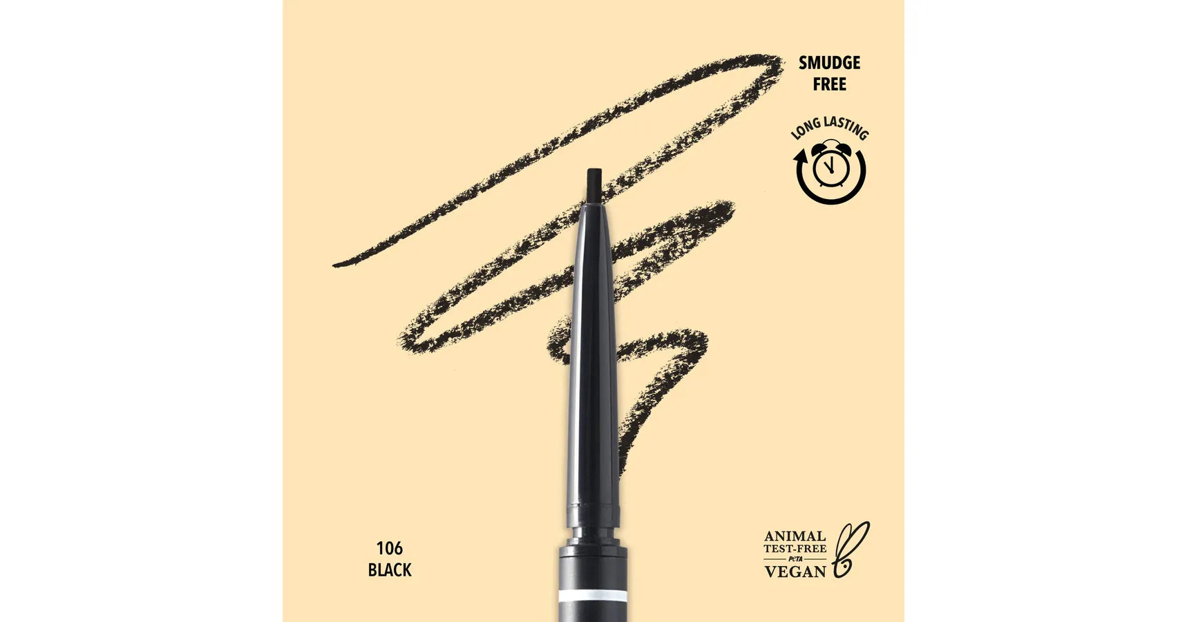 MOIRA Fine Brow Pencil - Black