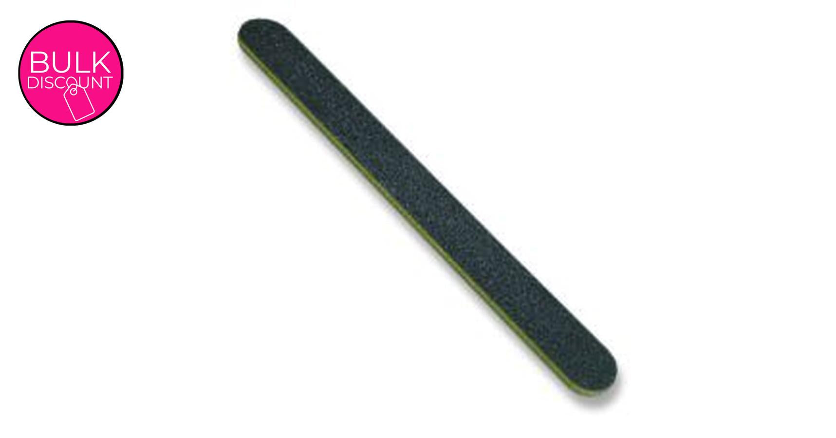 Black Washable Nail Files 80/80 (Yellow Center) (5/Bag)