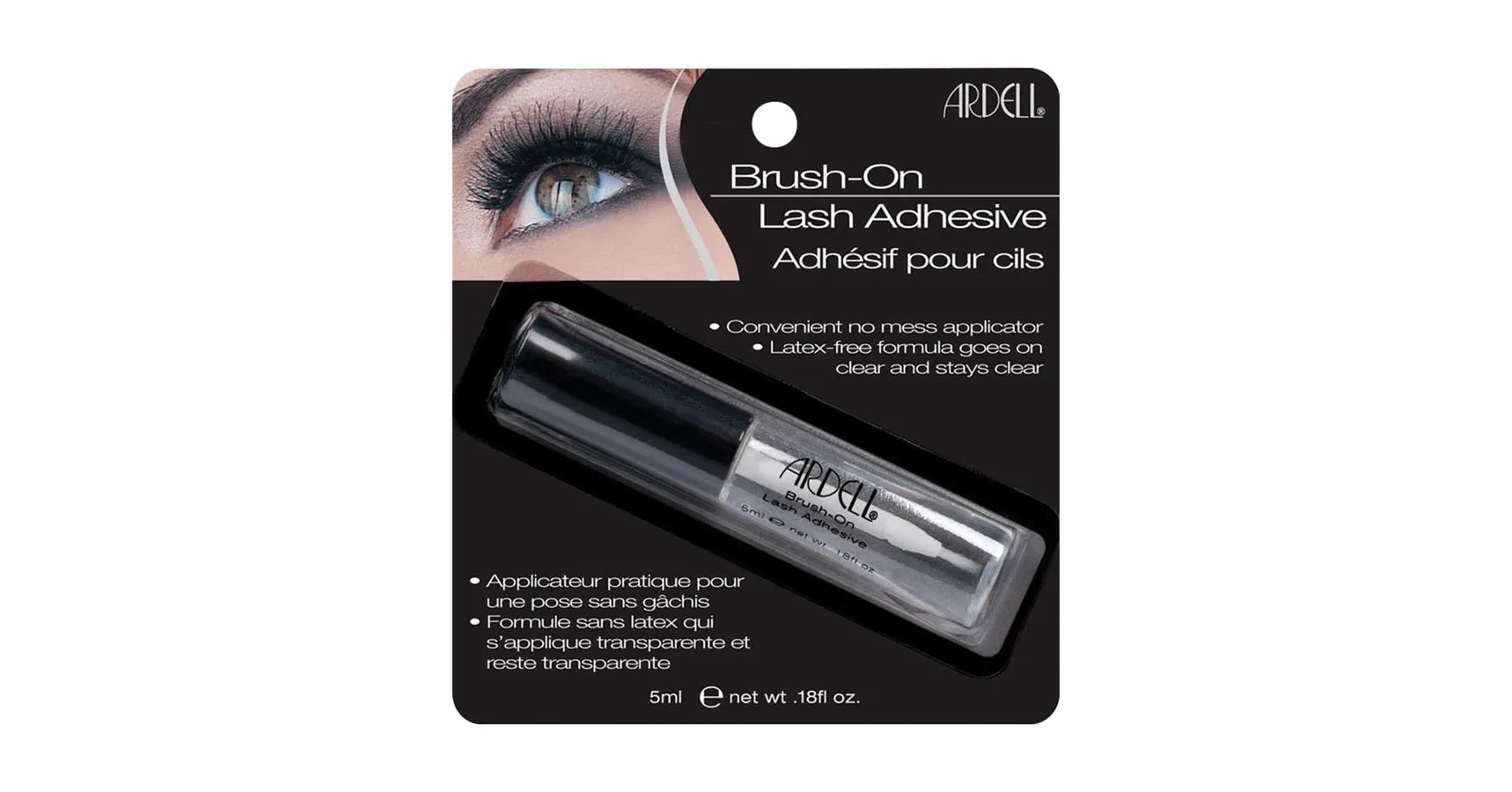 Ardell Brush On Eyelash Adhesive For Strip Lashes (Clear) - 5ml
