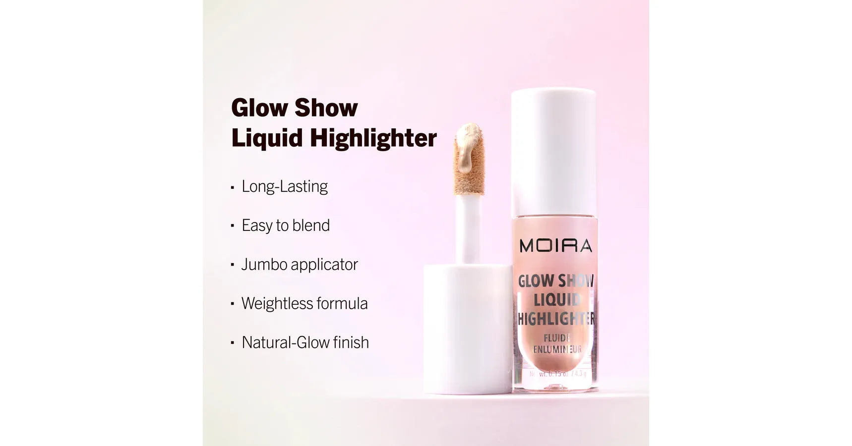 MOIRA Glow Show Liquid Highlighter - Vanilla Bliss (0.15oz/4.3g)