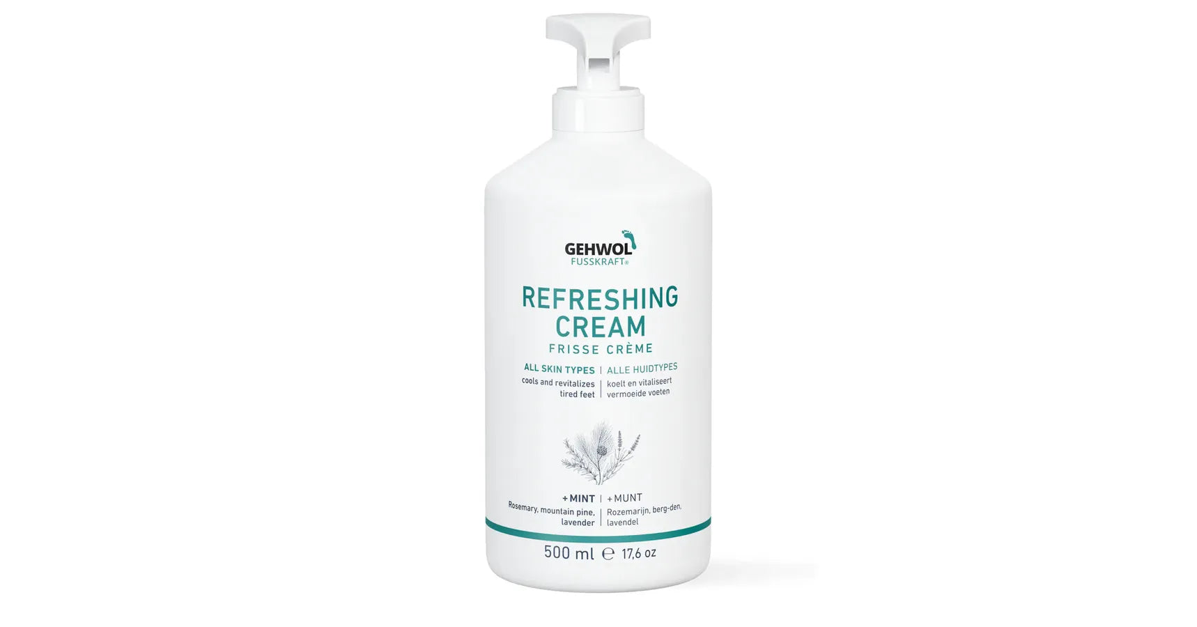 Gehwol Fusskraft Refreshing Cream Mint with pump (500ml)