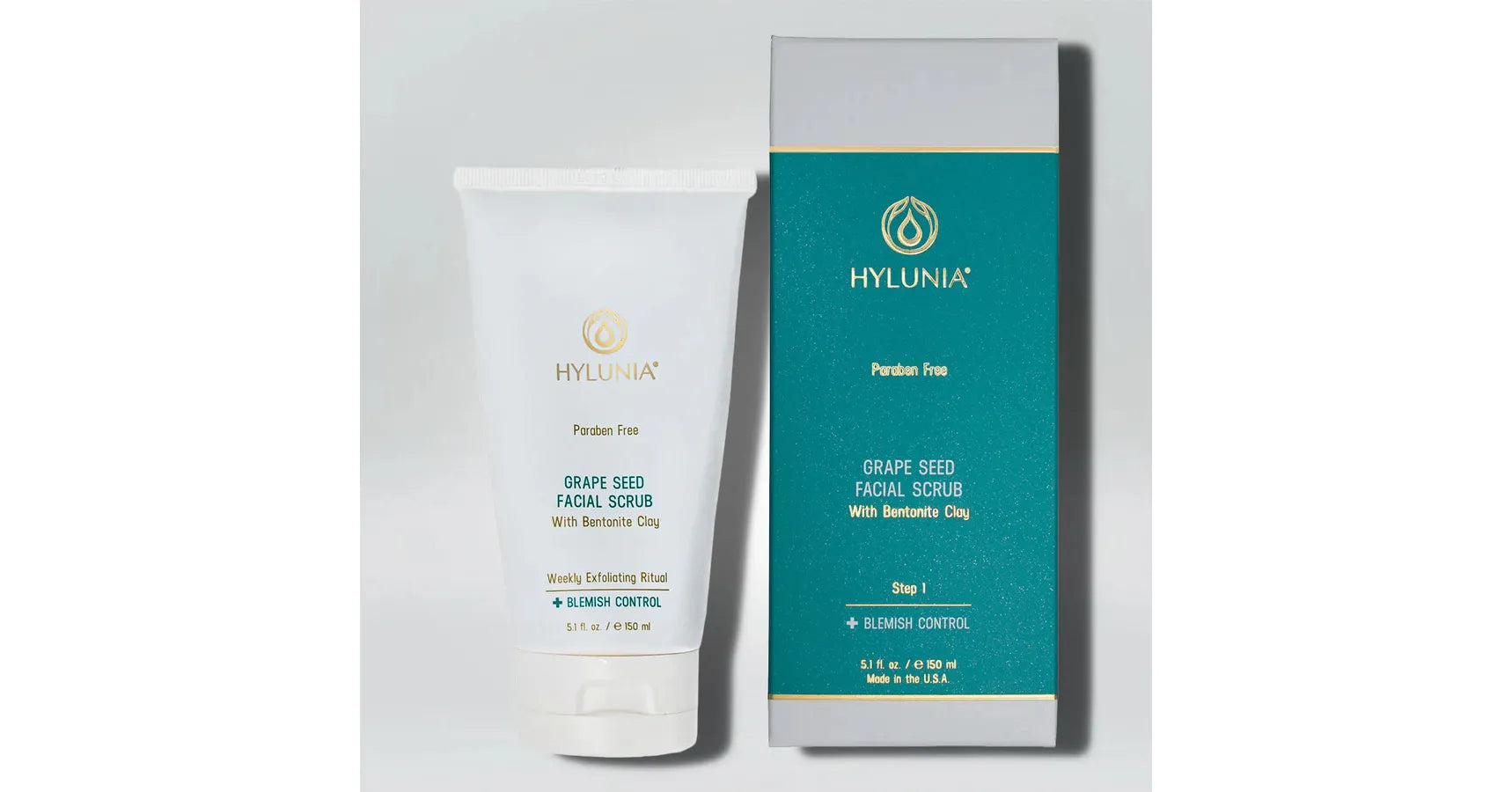 Hylunia Grape Seed Exfoliating Facial Scrub (5.1oz/150ml)