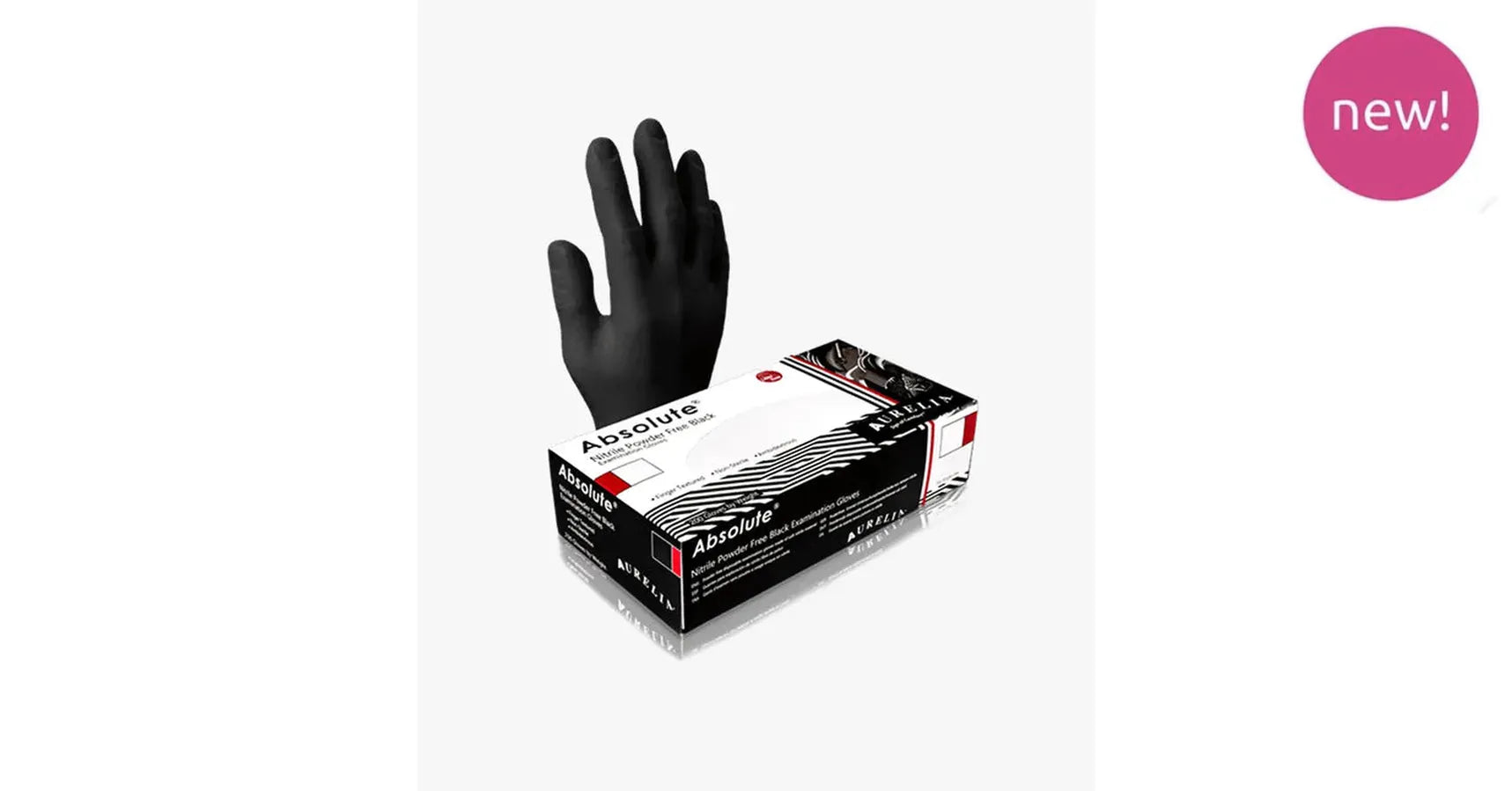 Gloves- Absolute Nitrile (100/box) , Black - Extra Small (3.2ml)