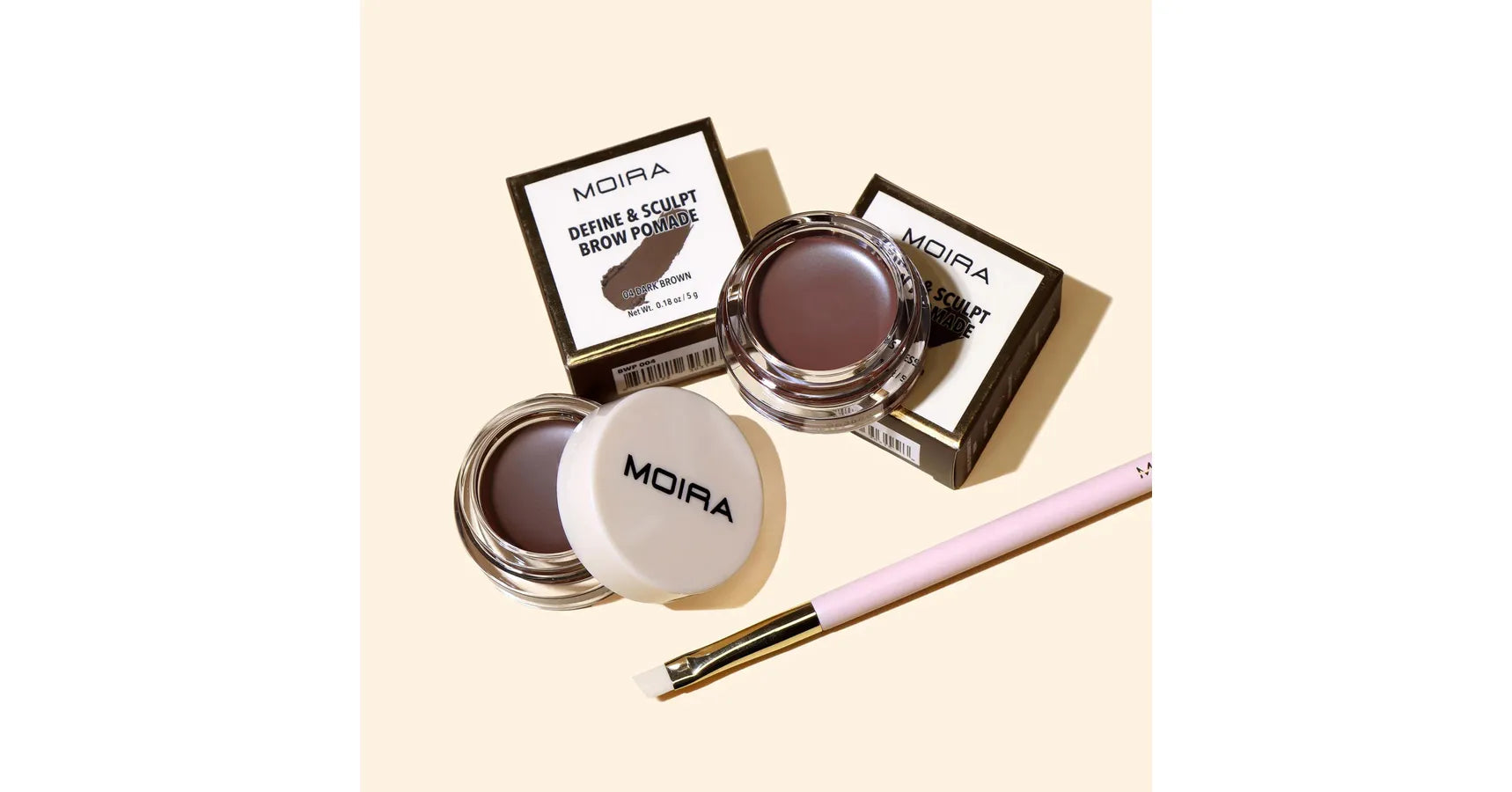 MOIRA Define & Sculpt Brow Pomade - Dark Brown