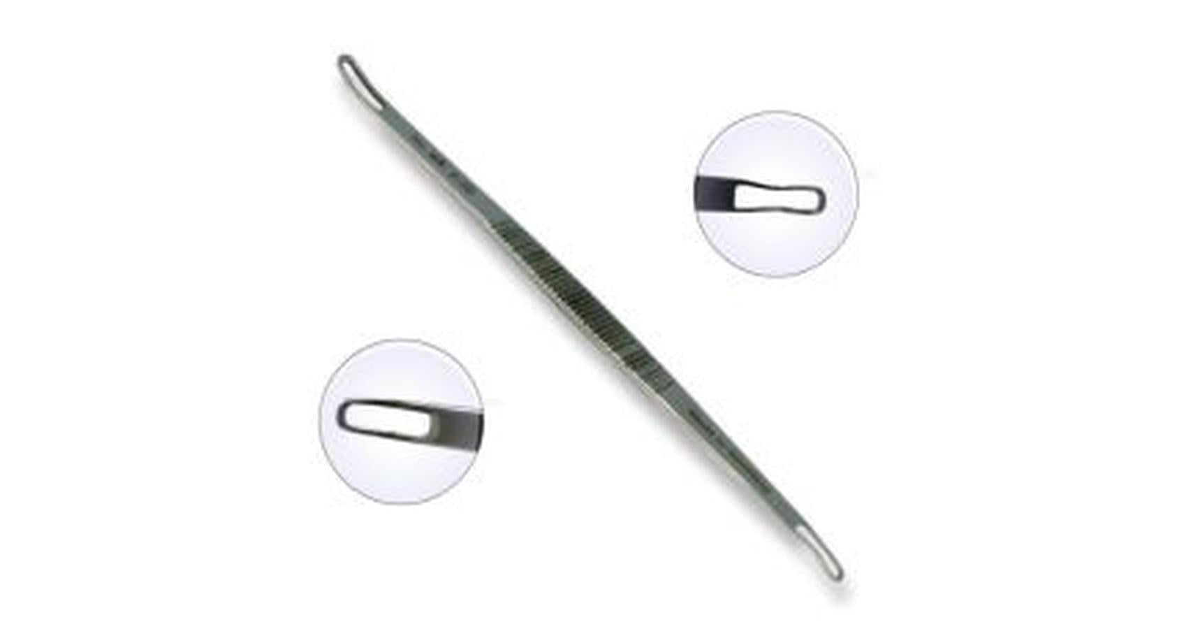 EKS Comedone Extractor 2 Squoval Loops & Flat Handle (Germany)