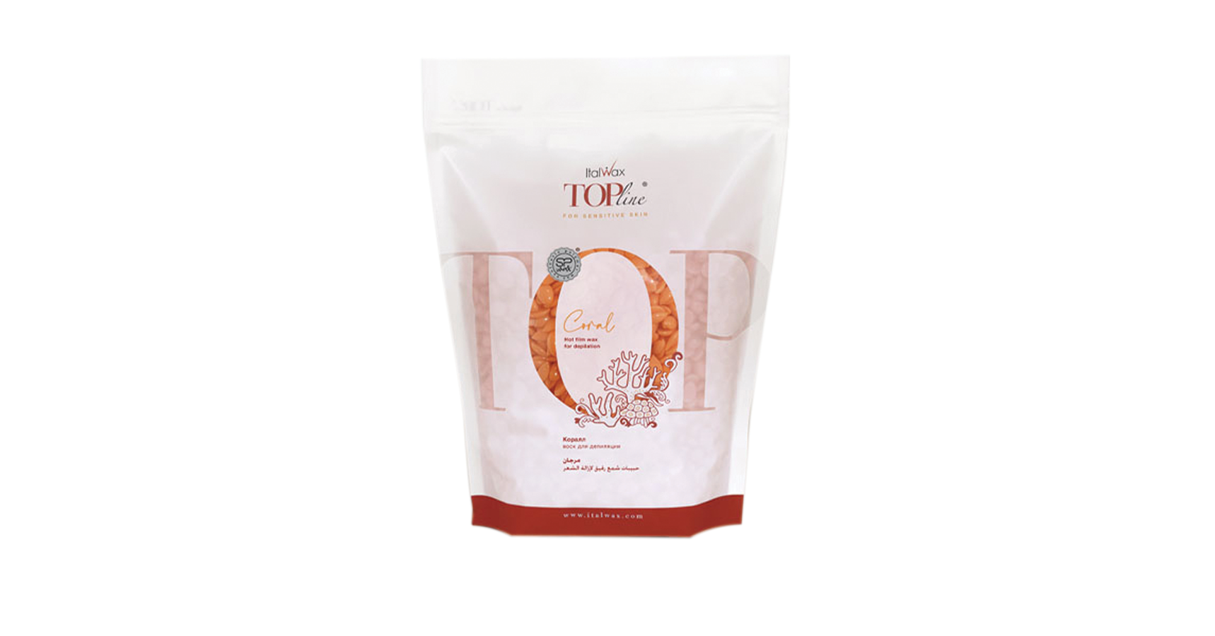 Italwax Top Line Hot Film Wax in Granules Coral For Sensitive 750g