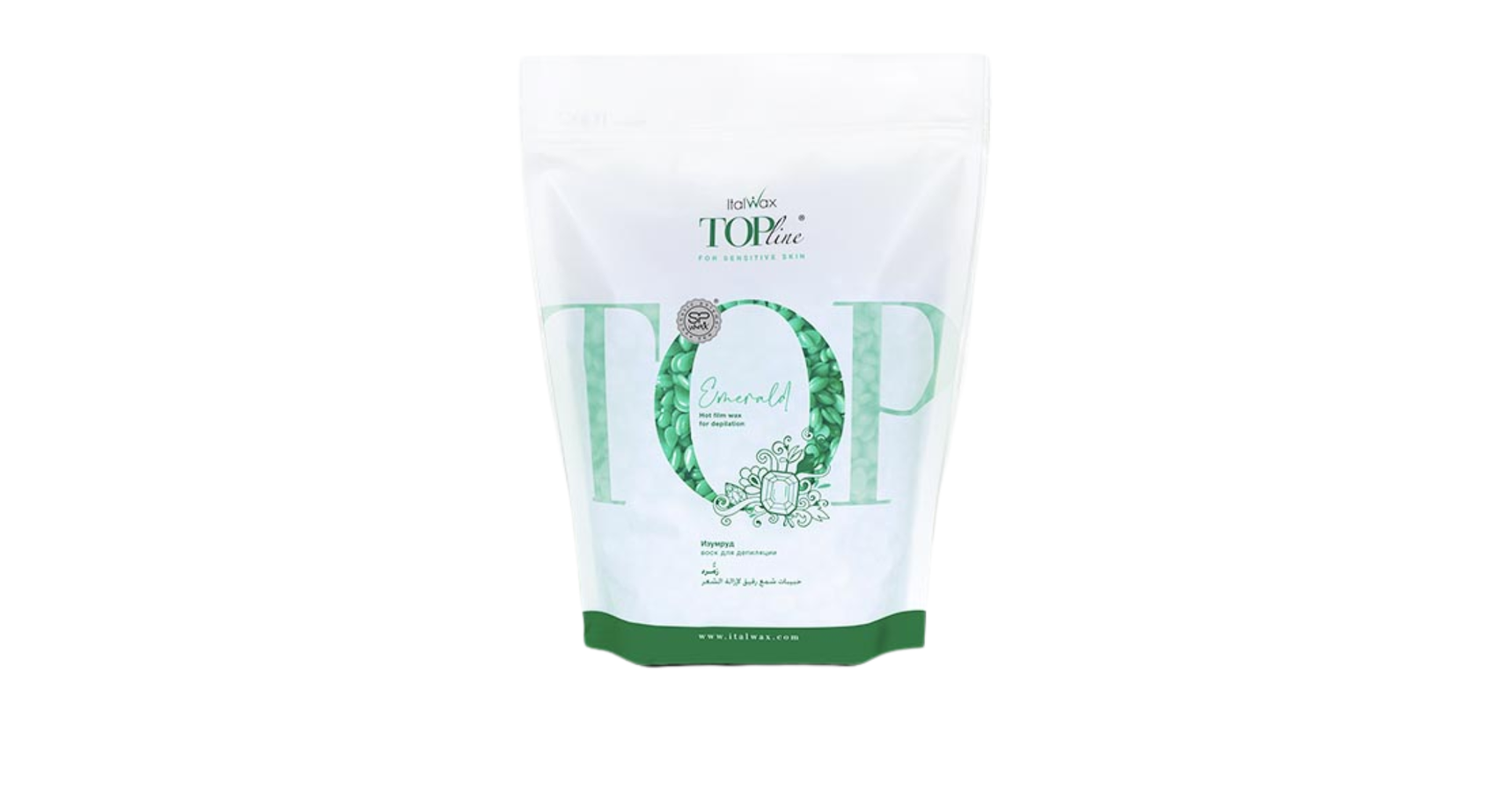 Italwax Top Line Hot Film Wax in Granules Emerald For Sensitive 750g