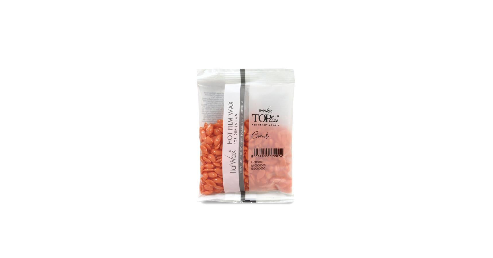Italwax Top Line Hot Film Wax in Granules Coral For Sensitive (100g sample)
