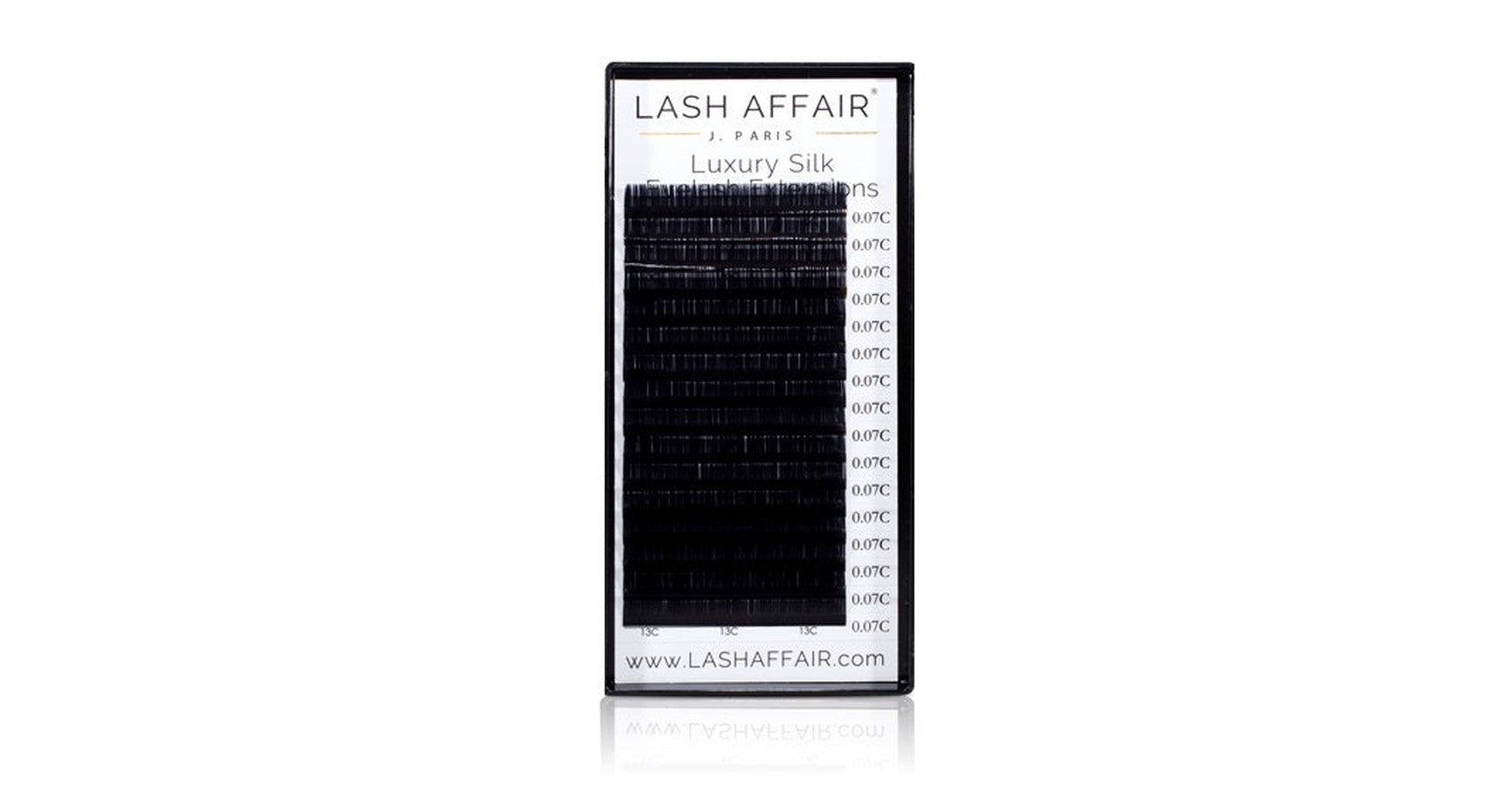 Lash Affair Volume Silk Lashes Single Length, C-Curl: 8mm x .03 - Black