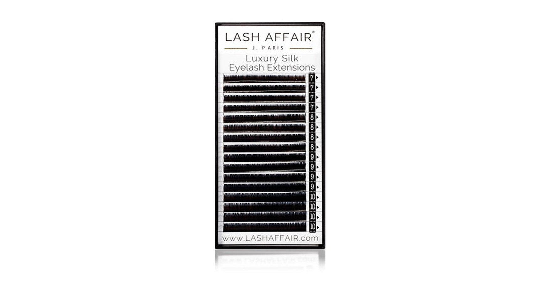 Lash Affair Classic Silk Lashes Mixed Length C-Curl: Short 7-10mm x .12 - Black
