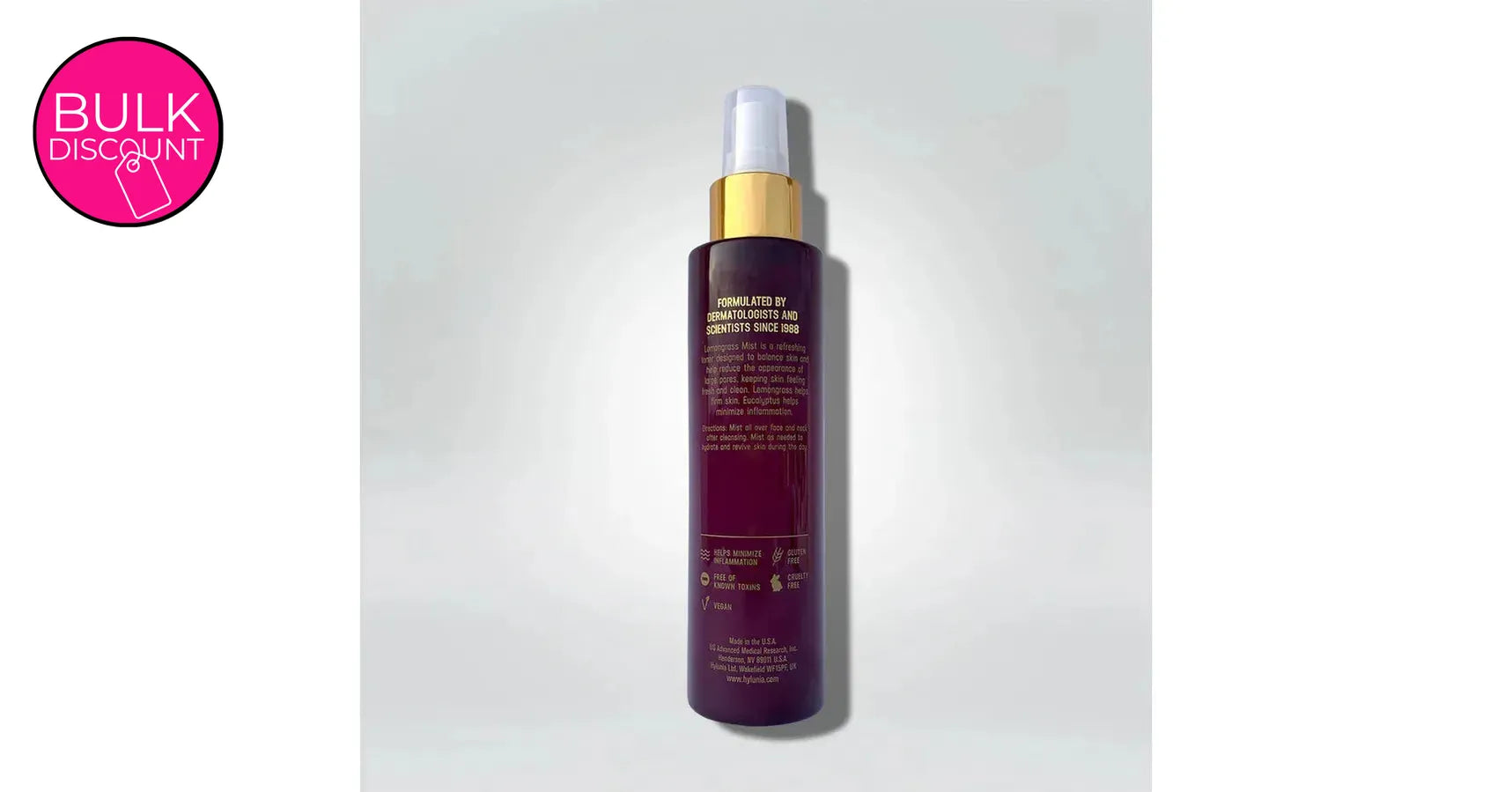 Hylunia Lemongrass Mist (5.1oz/150ml)