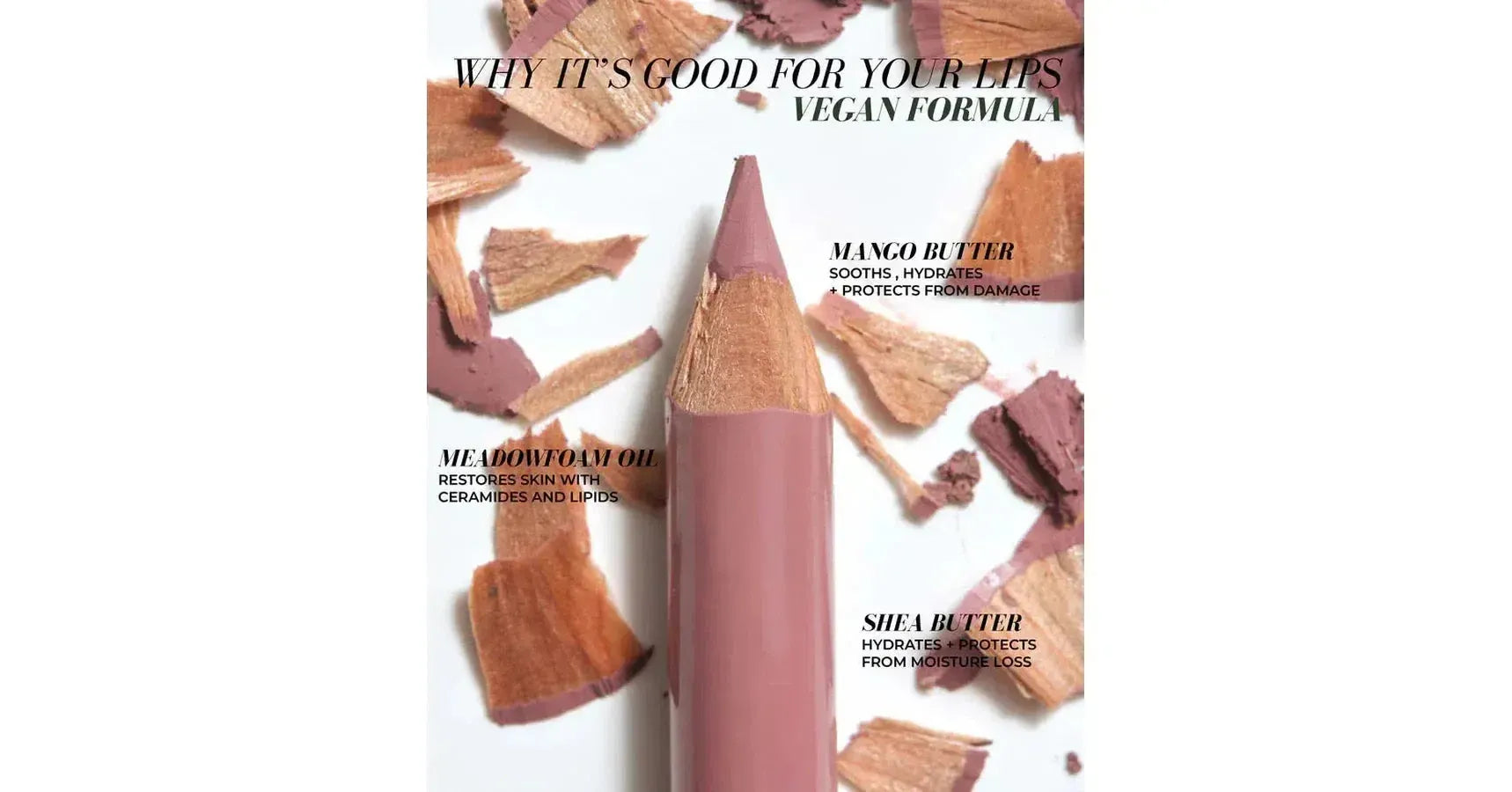 Fitglow Vegan Pencil Lip Liner - Muted Mauve (1.1g)