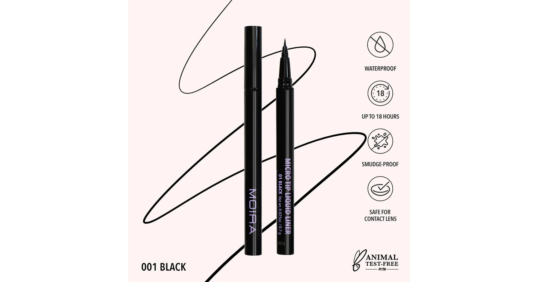 MOIRA Micro Tip Liquid Liner - Black