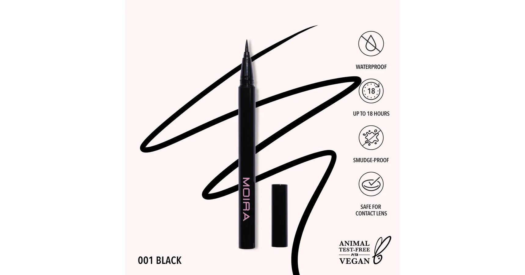 MOIRA Precision Liquid Liner - Black