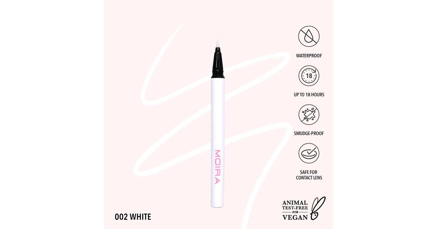 MOIRA Precision Liquid Liner - White