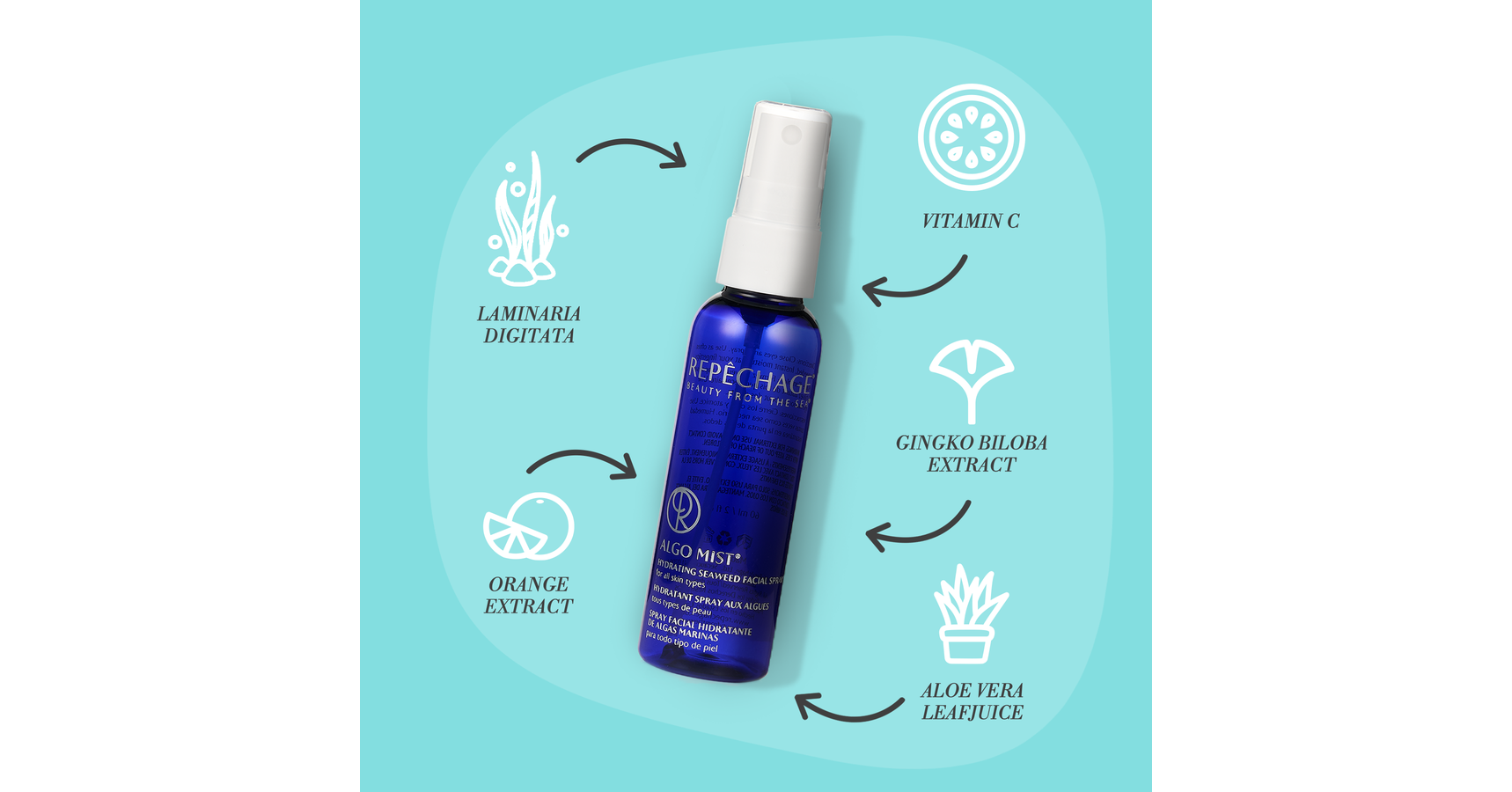 Repechage Algo Mist® Hydrating Seaweed and Mineral Water Spray (2fl.oz./60ml)
