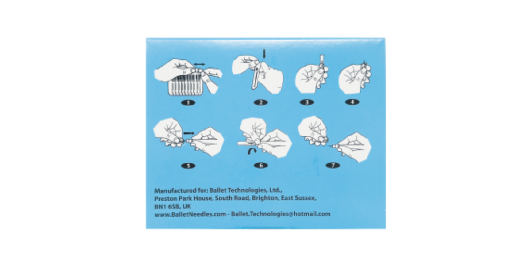 Ballet Needle #2 Insulated (50/pcs)