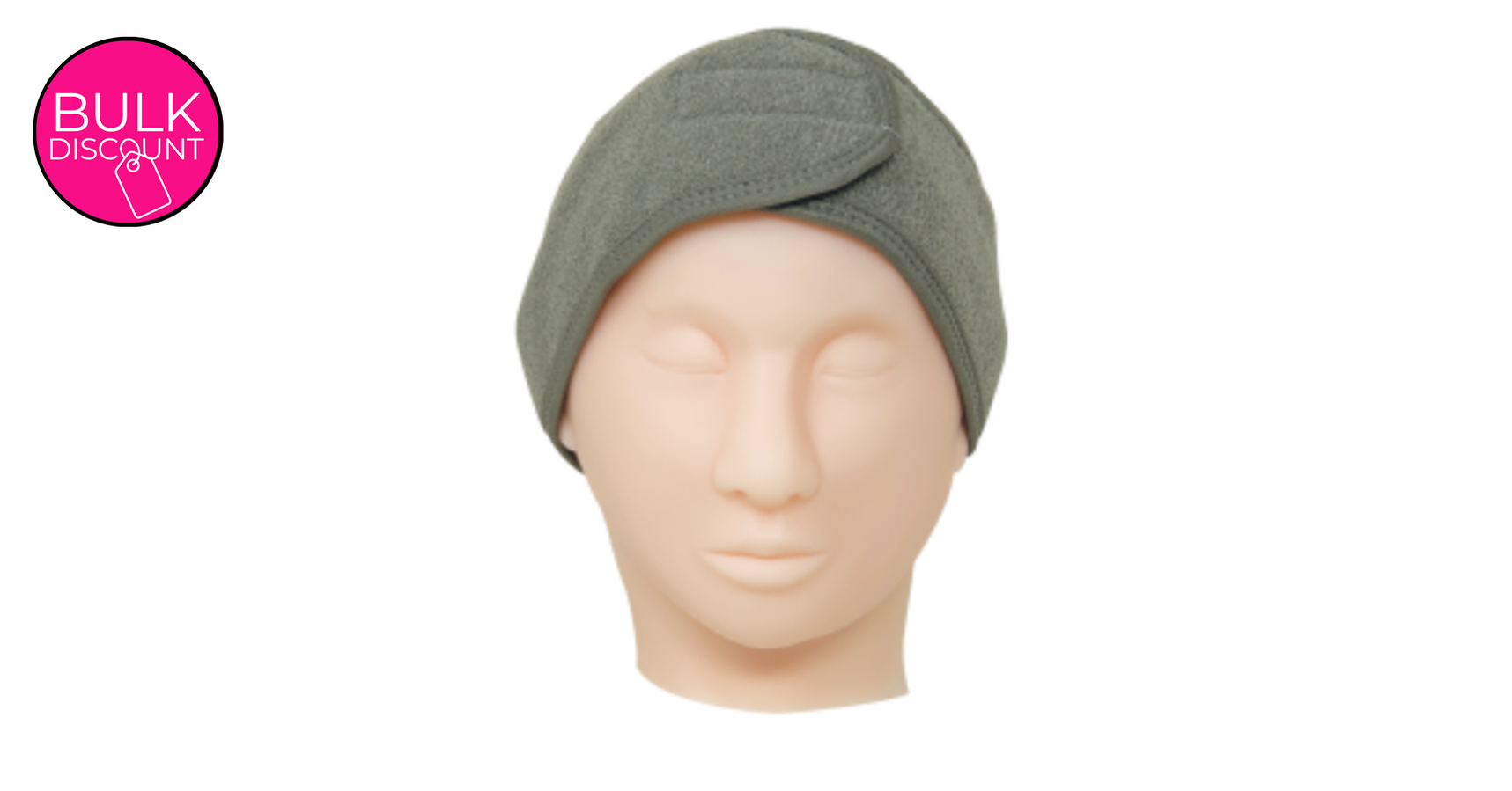 Headband Microfiber Grey 9 x 60cm