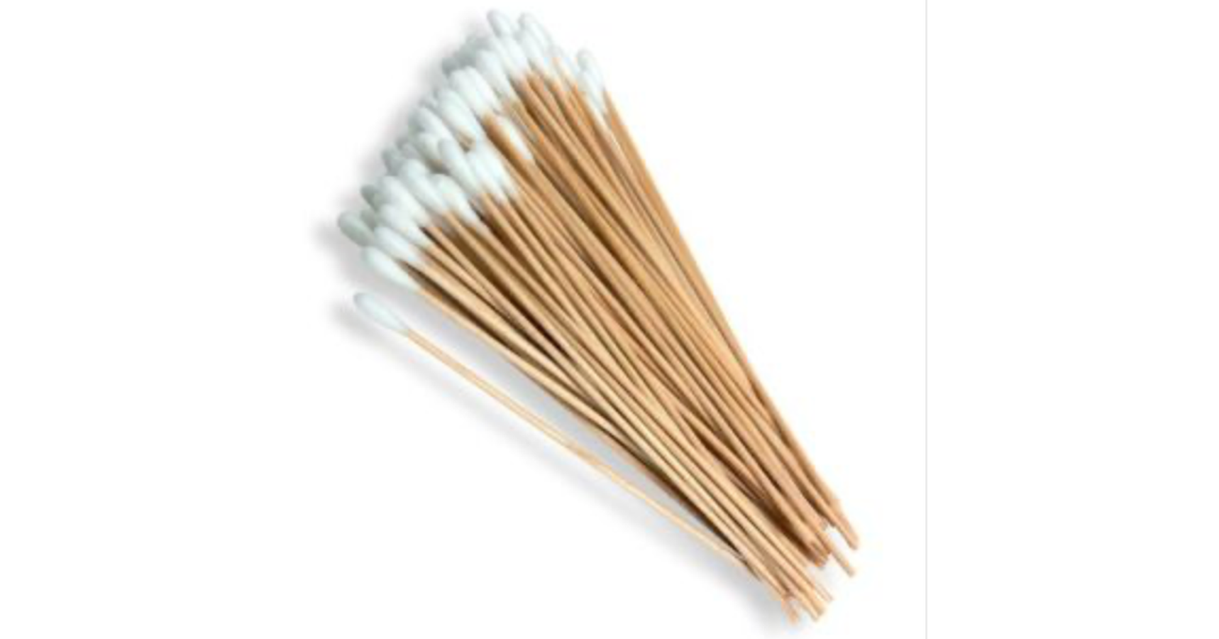 Cotton Swab (Wooden Handle, Small Head, 6") (100/pack)