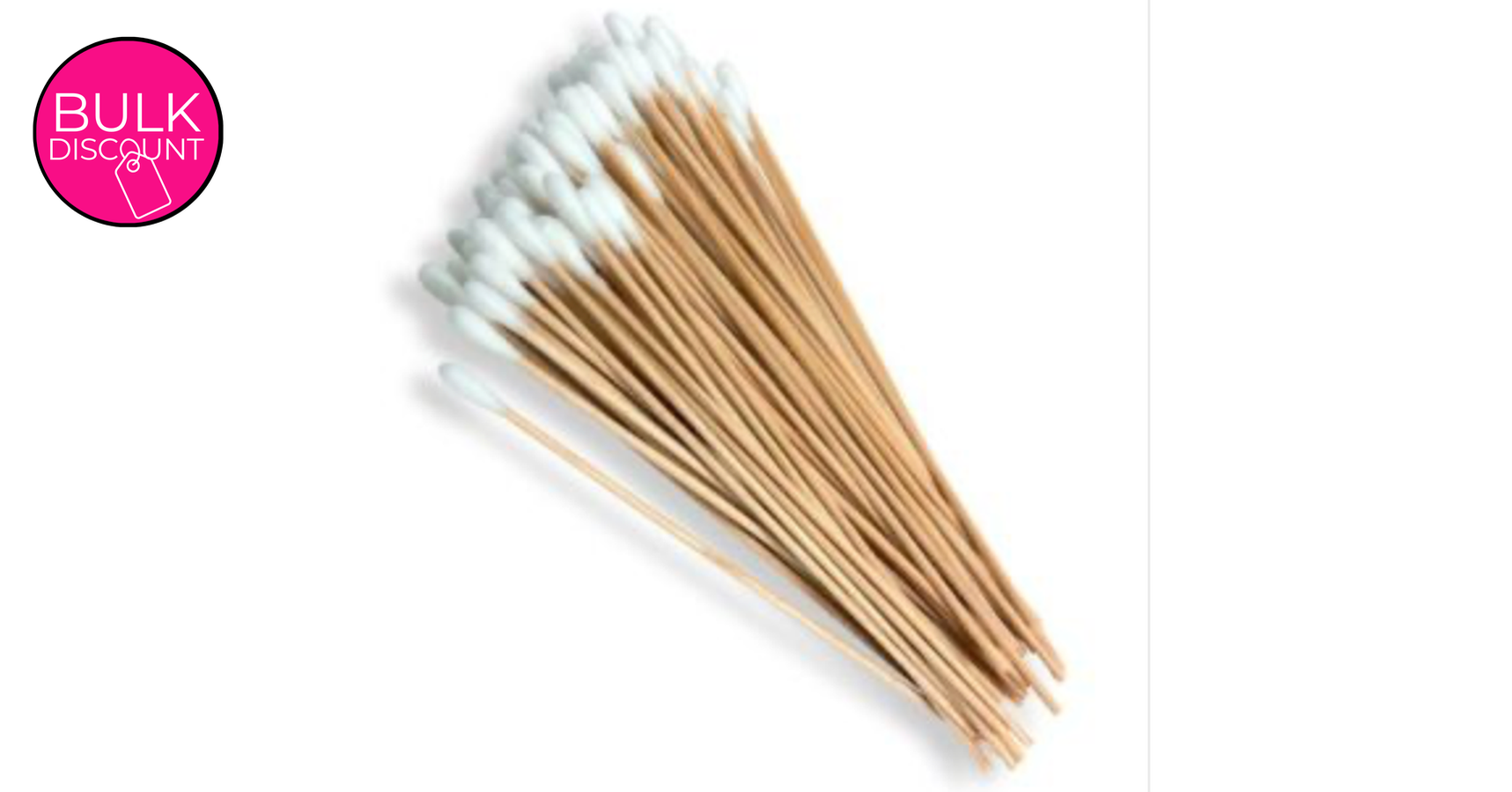 Cotton Swab (Wooden Handle, Small Head, 6") (100/pack)