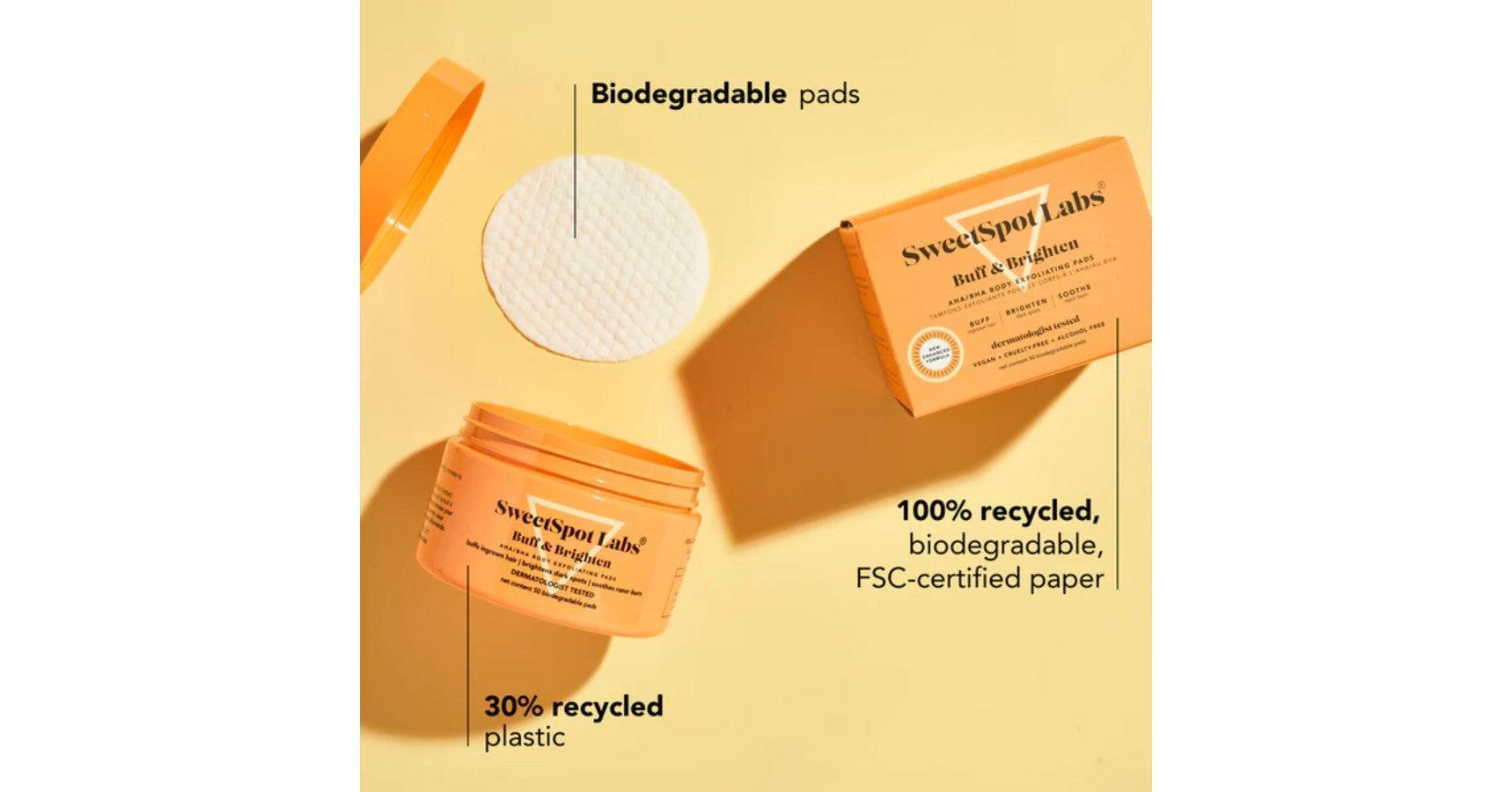 SweetSpot Buff & Brighten Exfoliating Pads (50ct)