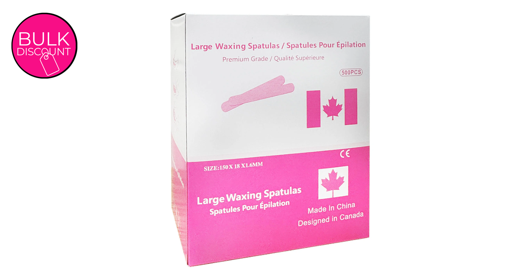 Wooden Wax Spatulas, large (500/box)