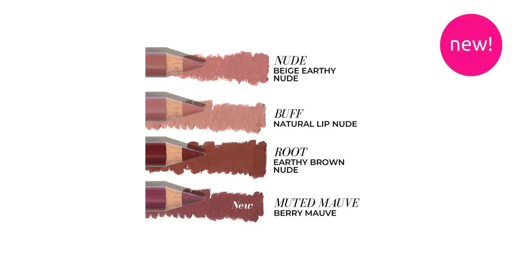 TESTER Fitglow Vegan Pencil Lip Liner (1.1g) - various colours