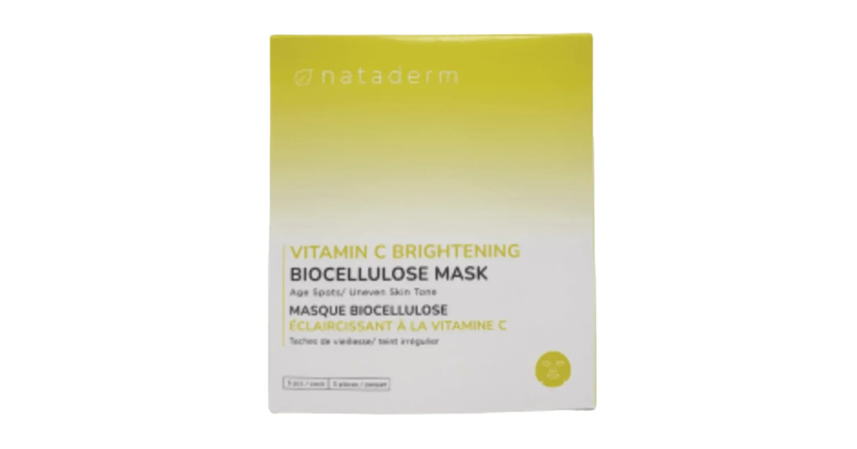Nataderm Vitamin C Brightening Biocellulose Mask 5pcs/pack
