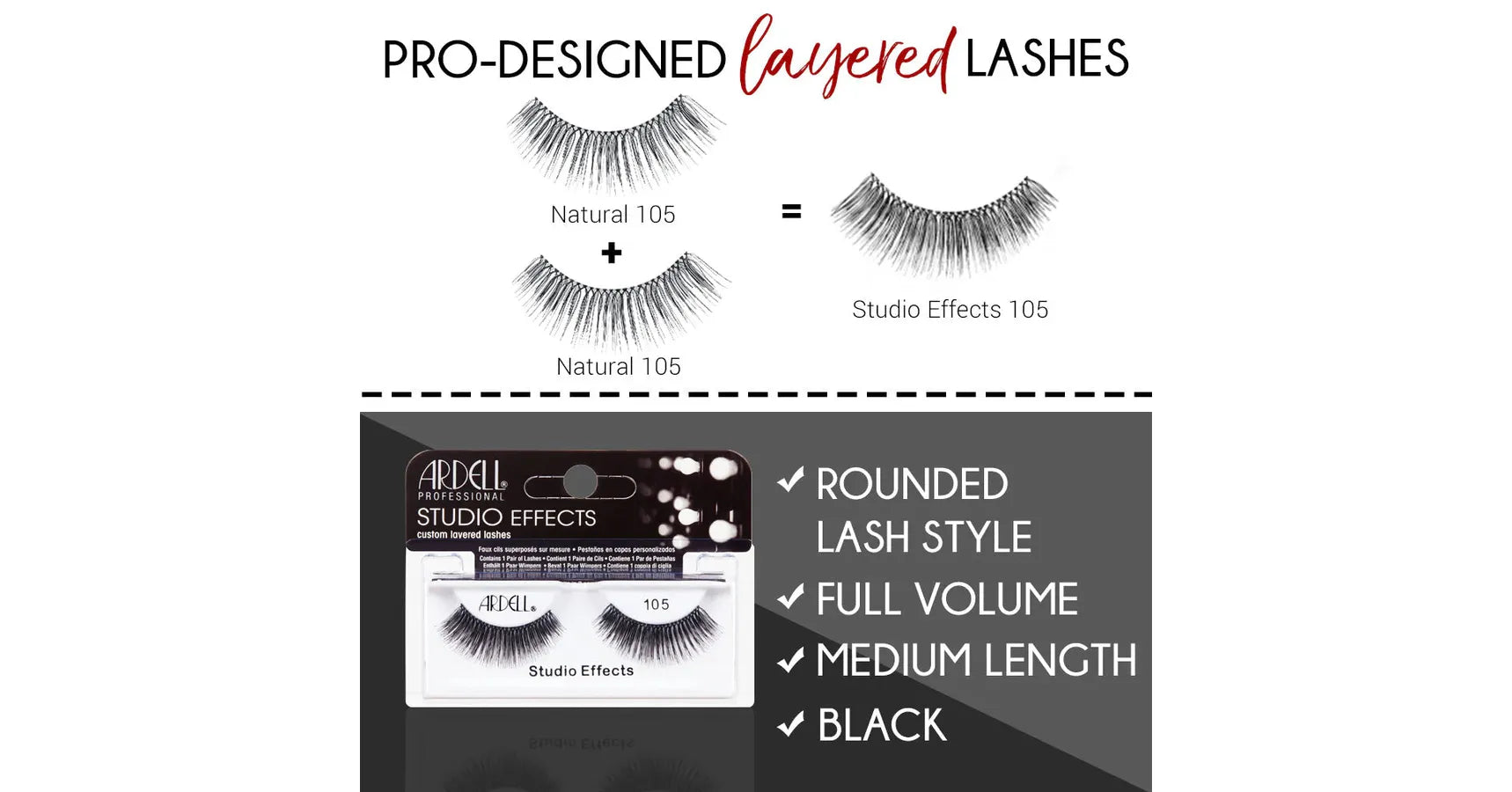 Ardell Studio Effects Lashes #105 (Black)