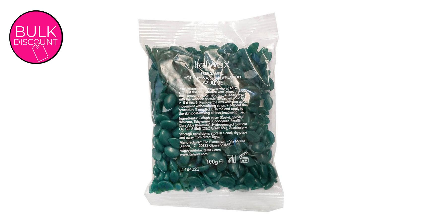 Italwax Hot Film Hard Wax in Granules Azulene (100g sample)