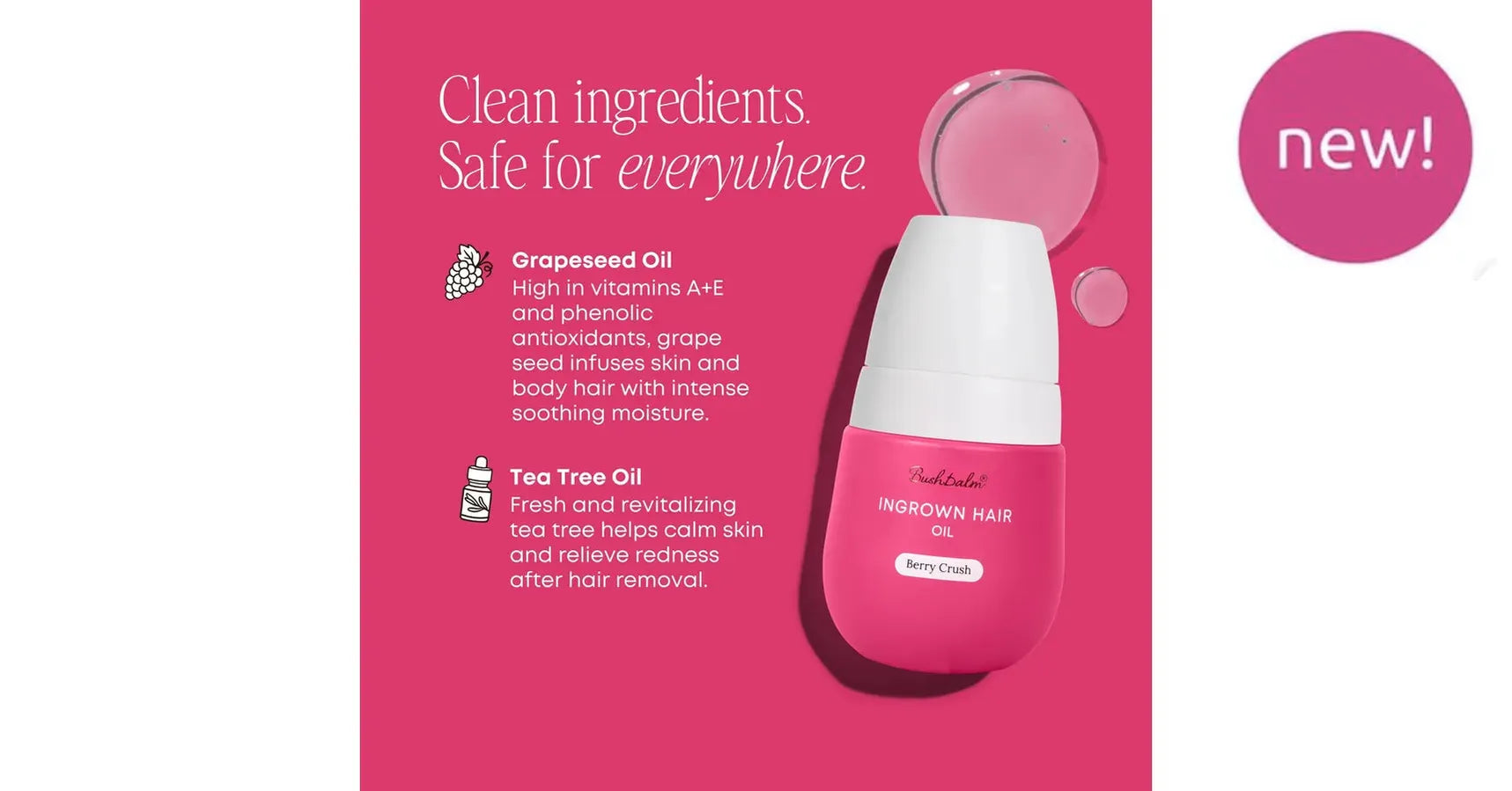 Bushbalm Berry Crush Ingrown Hair Oil (30ml)