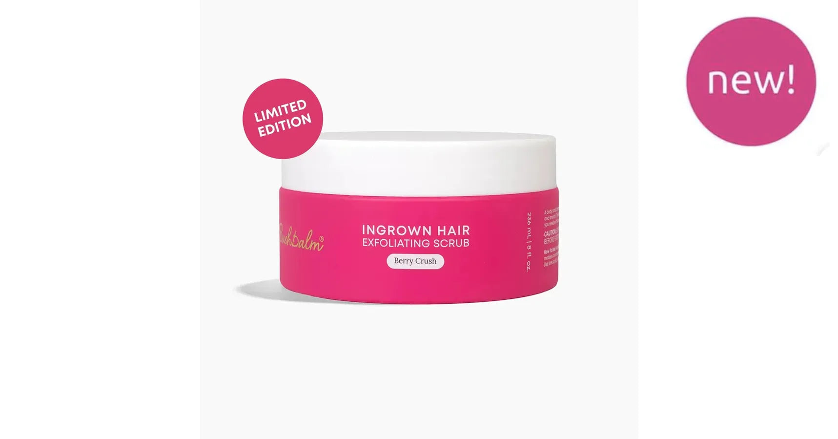 Bushbalm Berry Crush Exfoliating Scrub Ingrown Hair (8oz/236ml)