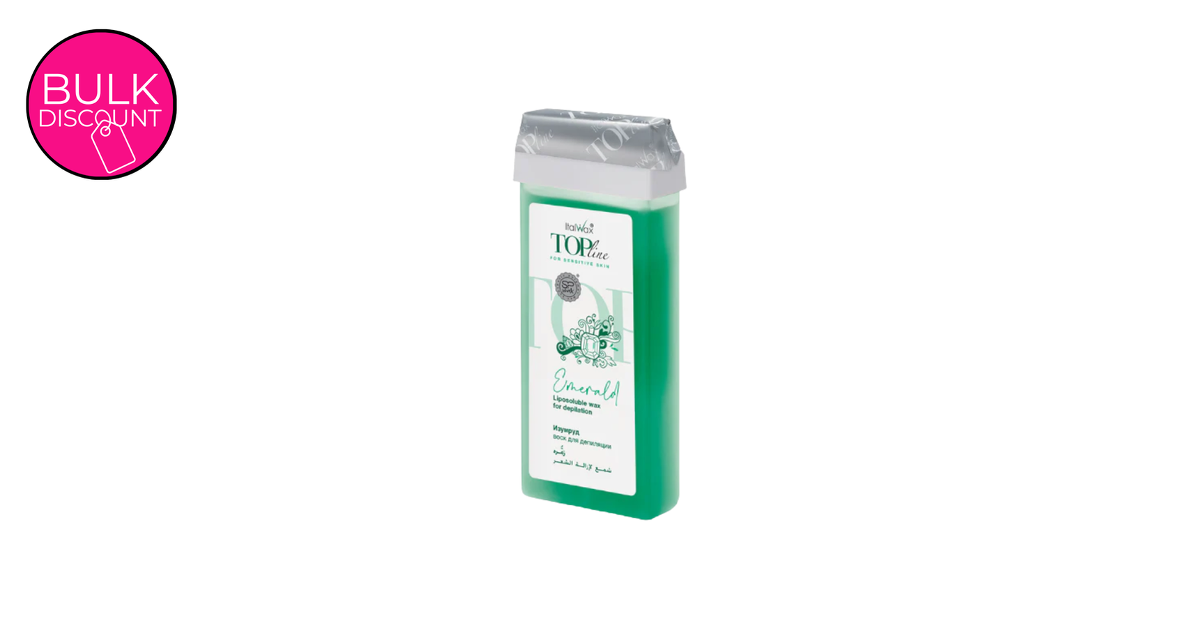 Italwax TOP Line Emerald for Sensitive Skin Large Roller (100ml)