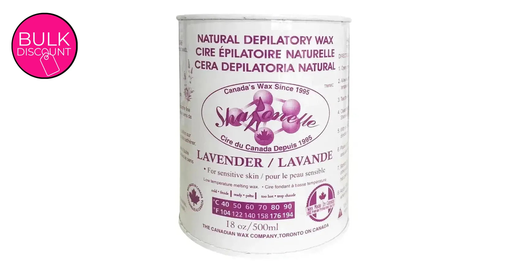 Sharonelle Soft Wax - Lavender Pearl, sensitive (500ml) can