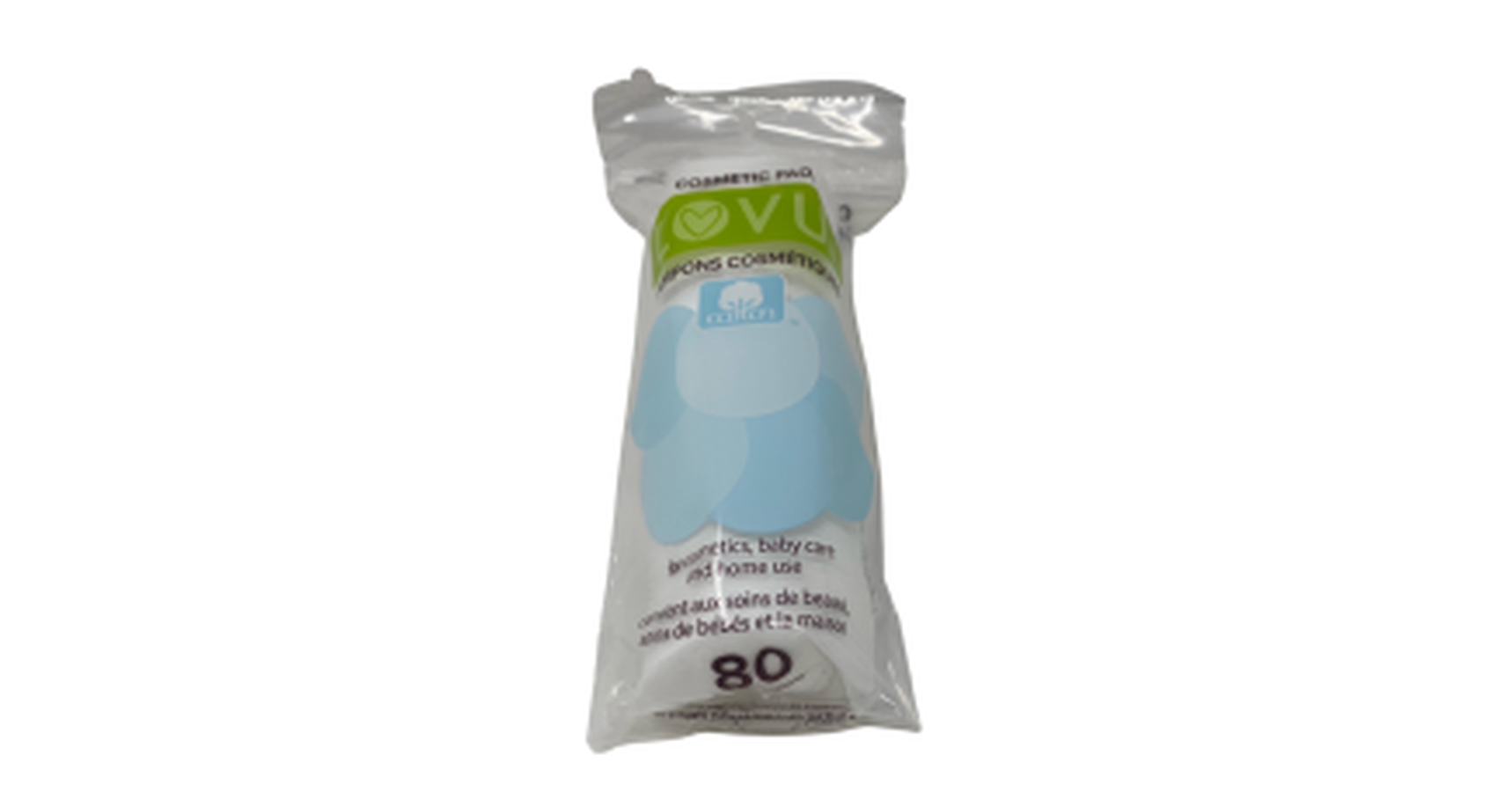 Delon Lovu Cotton Cosmetic Pads (80 pc/pk)