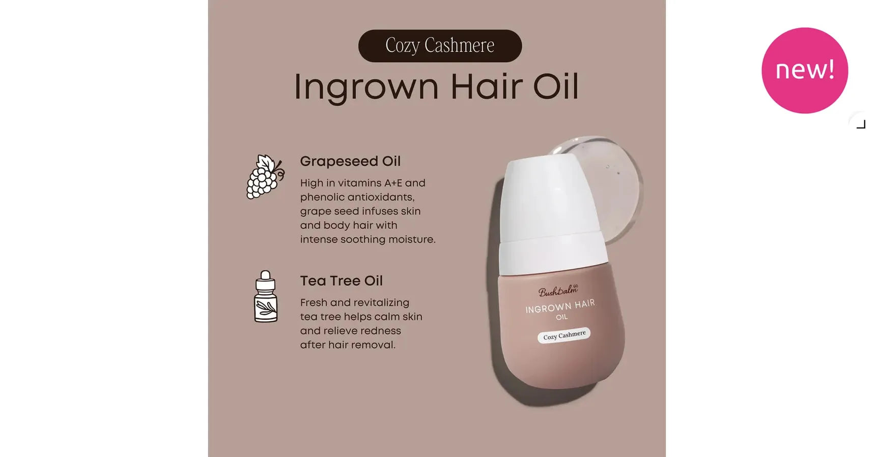 Bushbalm Cozy Cashmere Oil Ingrown Hair (30ml)