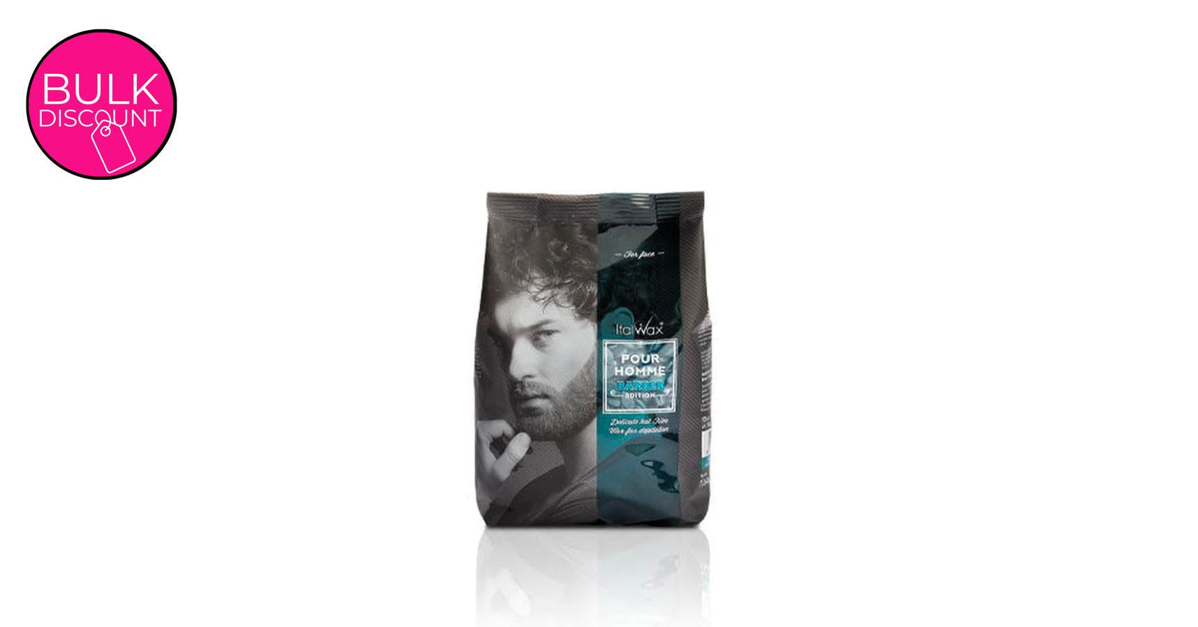 Italwax Hot Film Hard Wax Granules Barber For Face Pour Homme for men (500g)