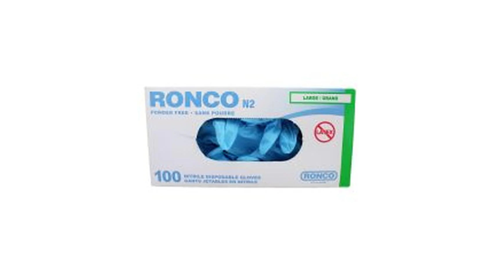 Gloves - Ronco Nitrile Blue (Powder-free) Small (100/Box)
