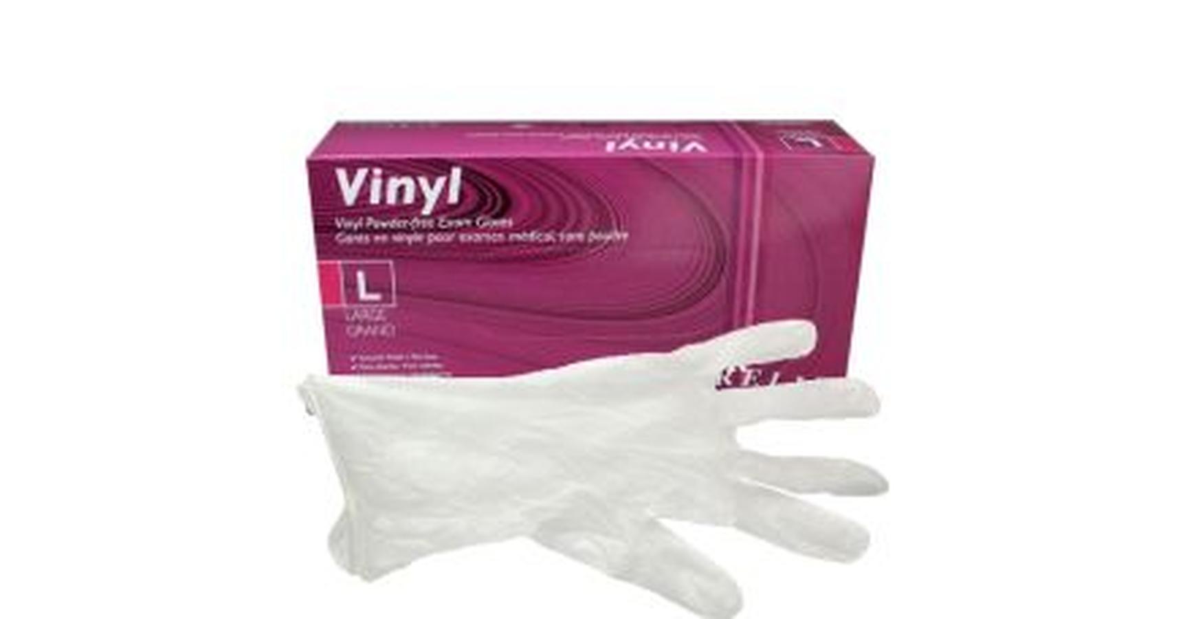 Gloves - Aurelia Vinyl Latex-Free (Powder Free) Large (100/Box)