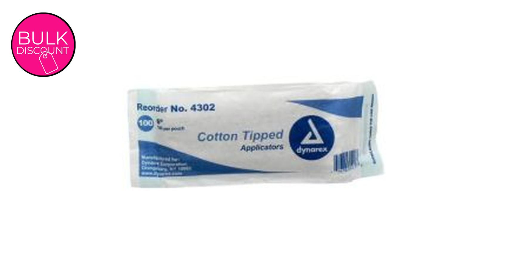 Cotton Swab (Wooden Handle, Small Head, 6") (100/pack)