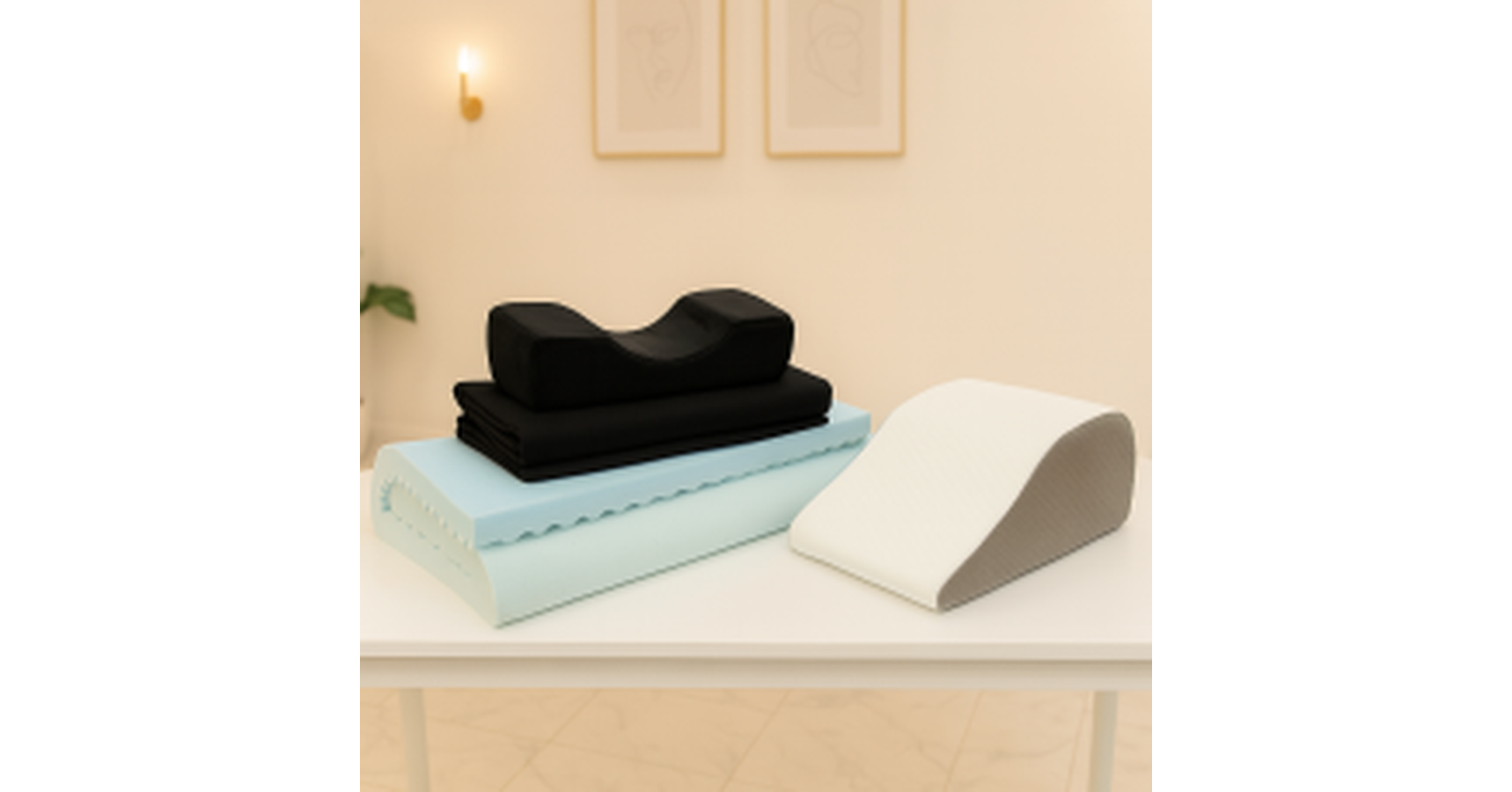 DREAM BED Set - Fitted Cover, Memory Foam Mattress, Leg & Neck Pillows