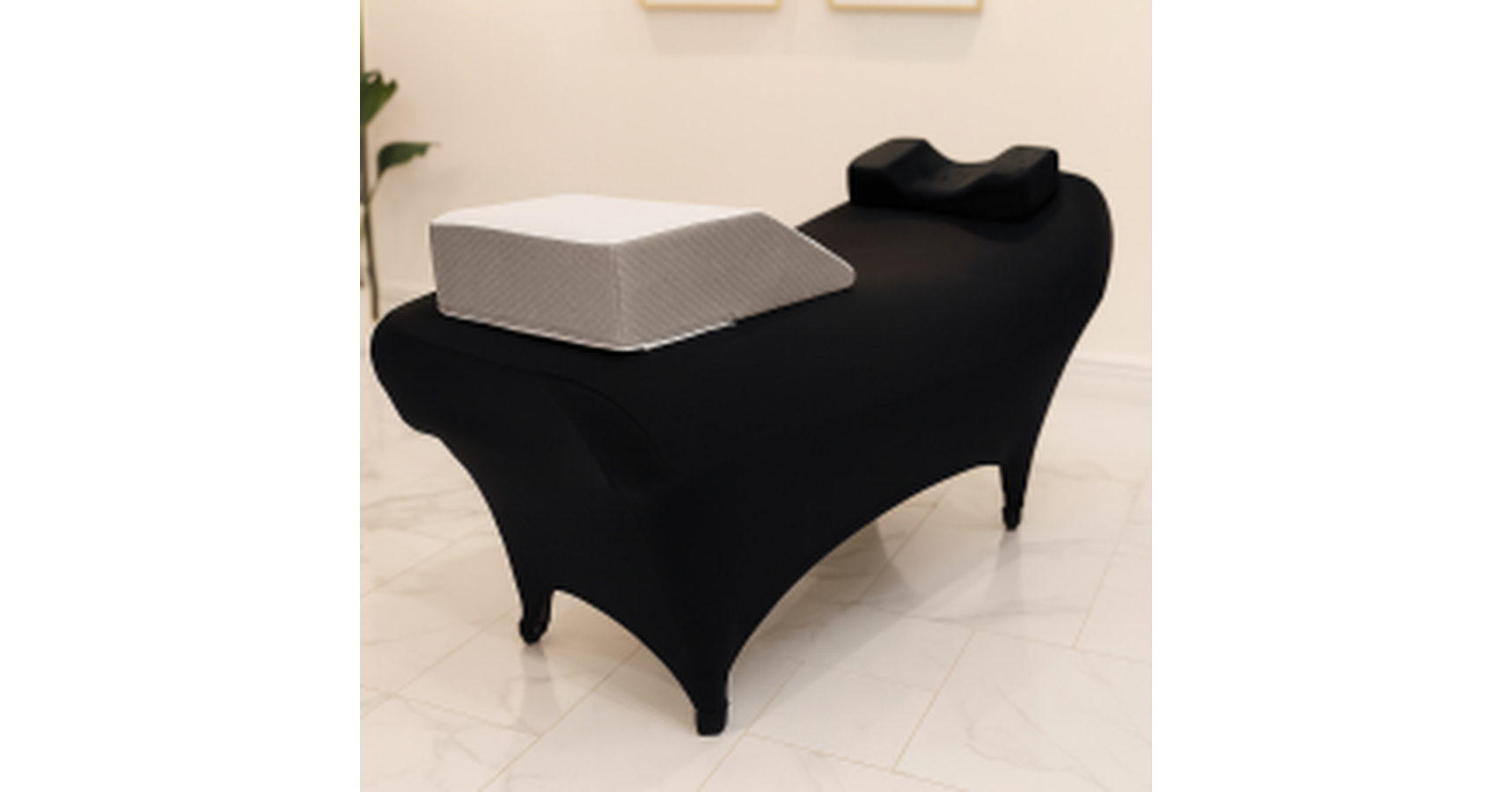 DREAM BED with 2-Part Bed, Fitted Cover, Memory Foam Mattress, Leg/Neck Pillows