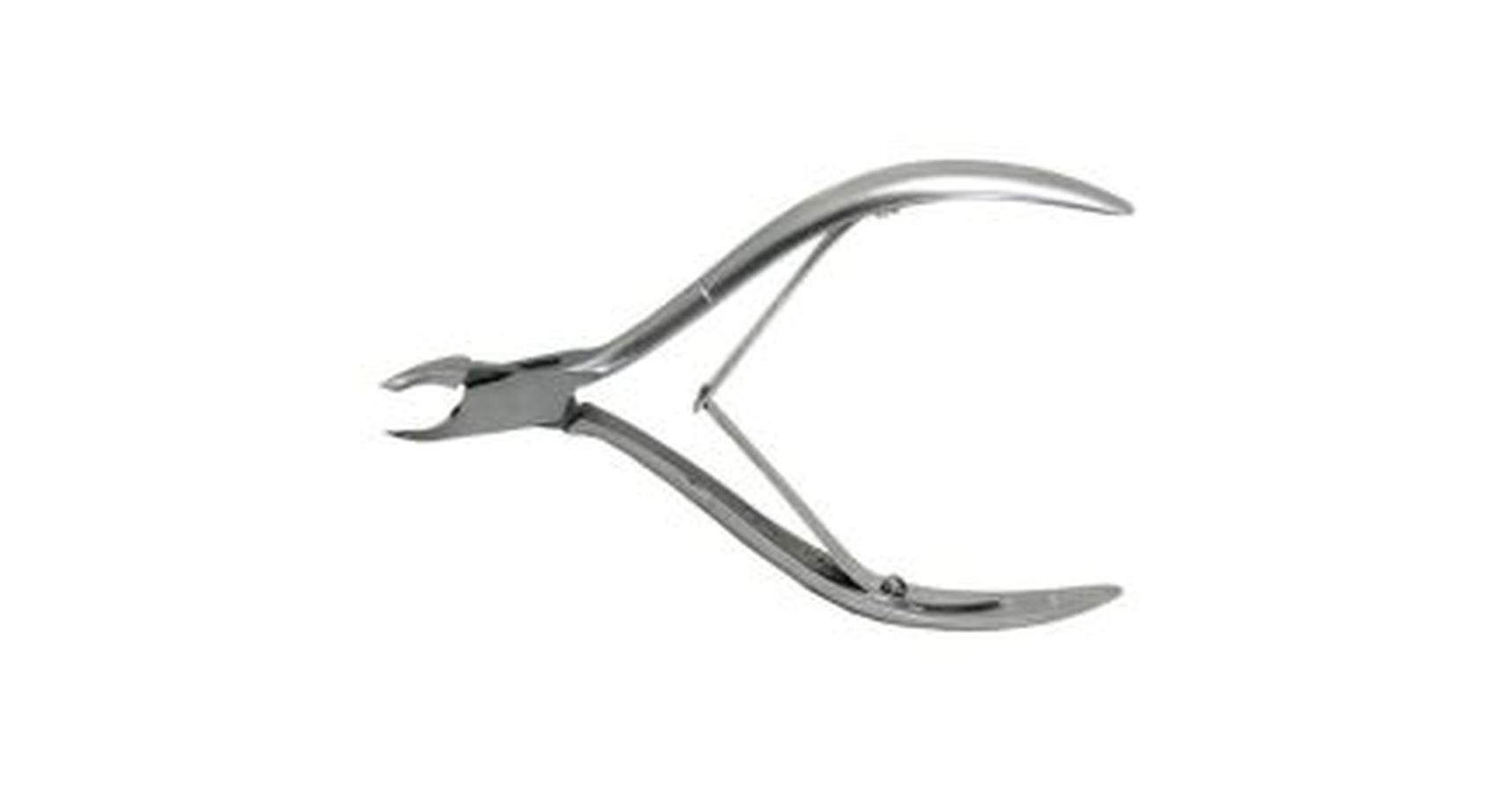 Antoine Cobalt Double Spring Cuticle Nipper (Small, Stainless Steel, 12D)