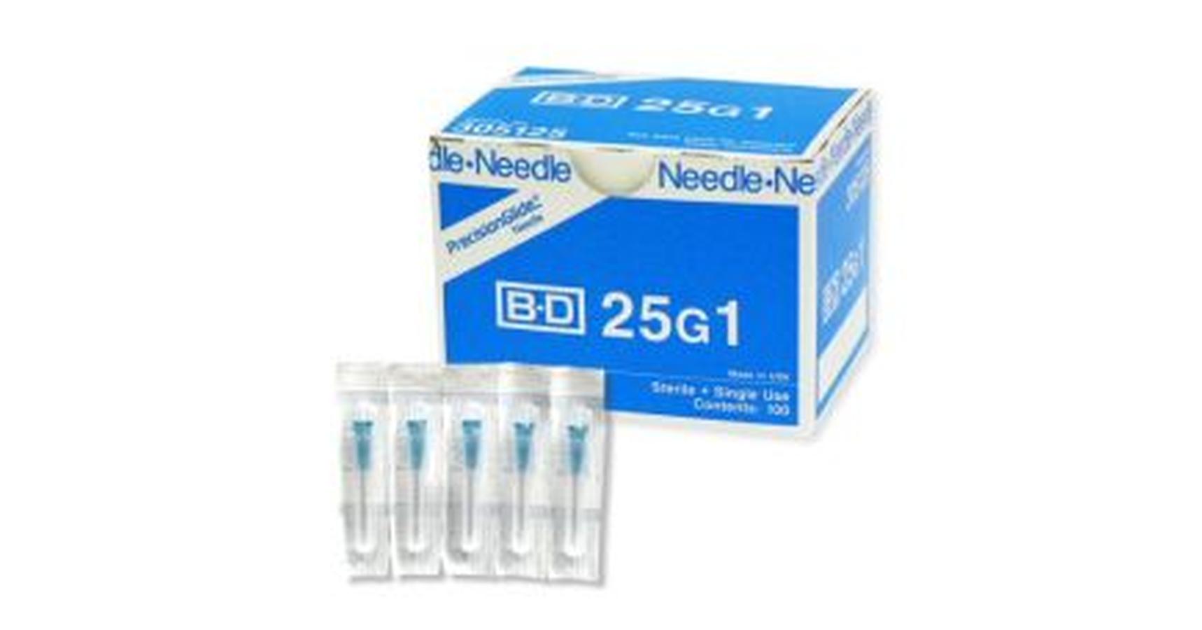 25g Color Blood Needles 25G1 (100/Box)