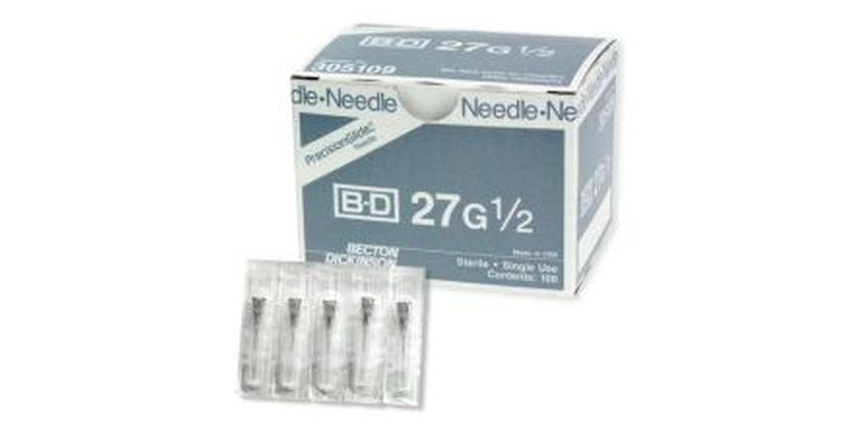 Blood Needles 27Gx1/2" (100/Box)