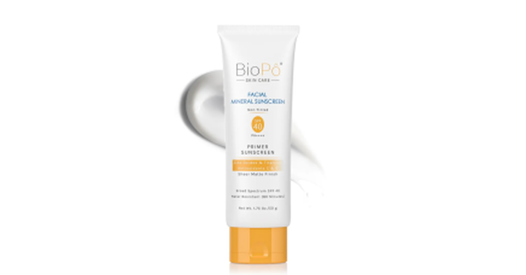 BioPo Facial Mineral Sunscreen SPF40 Non-Tinted Sheer Matte Finish (50ml)